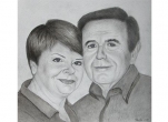 Personalised Portrait Drawing of Two People – Pencil Technique